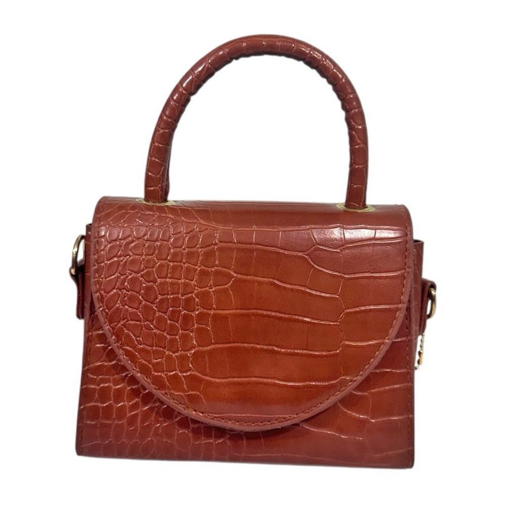 Chic Crocodile Pattern Mini Bag In Rich Brown - image 2
